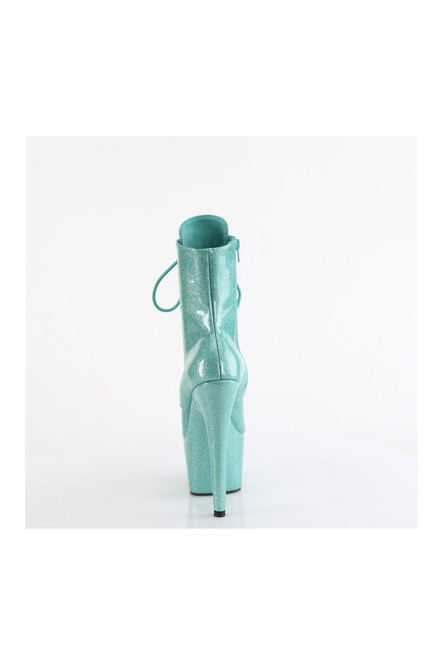 Pleaser ADORE-1020GP Turquoise Patent Ankle Boot in Turquoise Patent