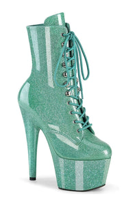 Pleaser ADORE-1020GP Turquoise Patent Ankle Boot in Turquoise Patent from SexyShoes.com
