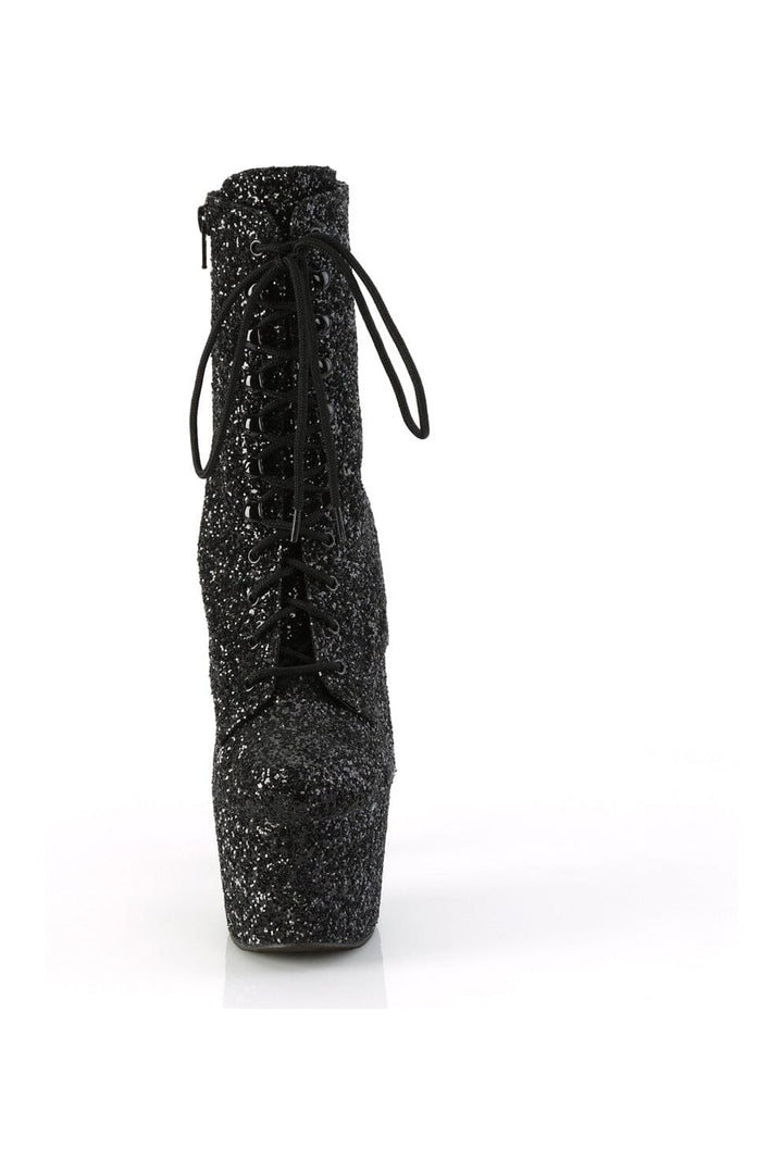 ADORE-1020GWR Black Glitter Ankle Boot