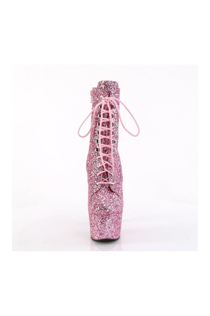 ADORE-1020GWR Pink Glitter Ankle Boot