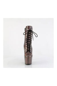 Pleaser ADORE-1020HG Pewter Hologram Ankle Boot in Pewter Hologram