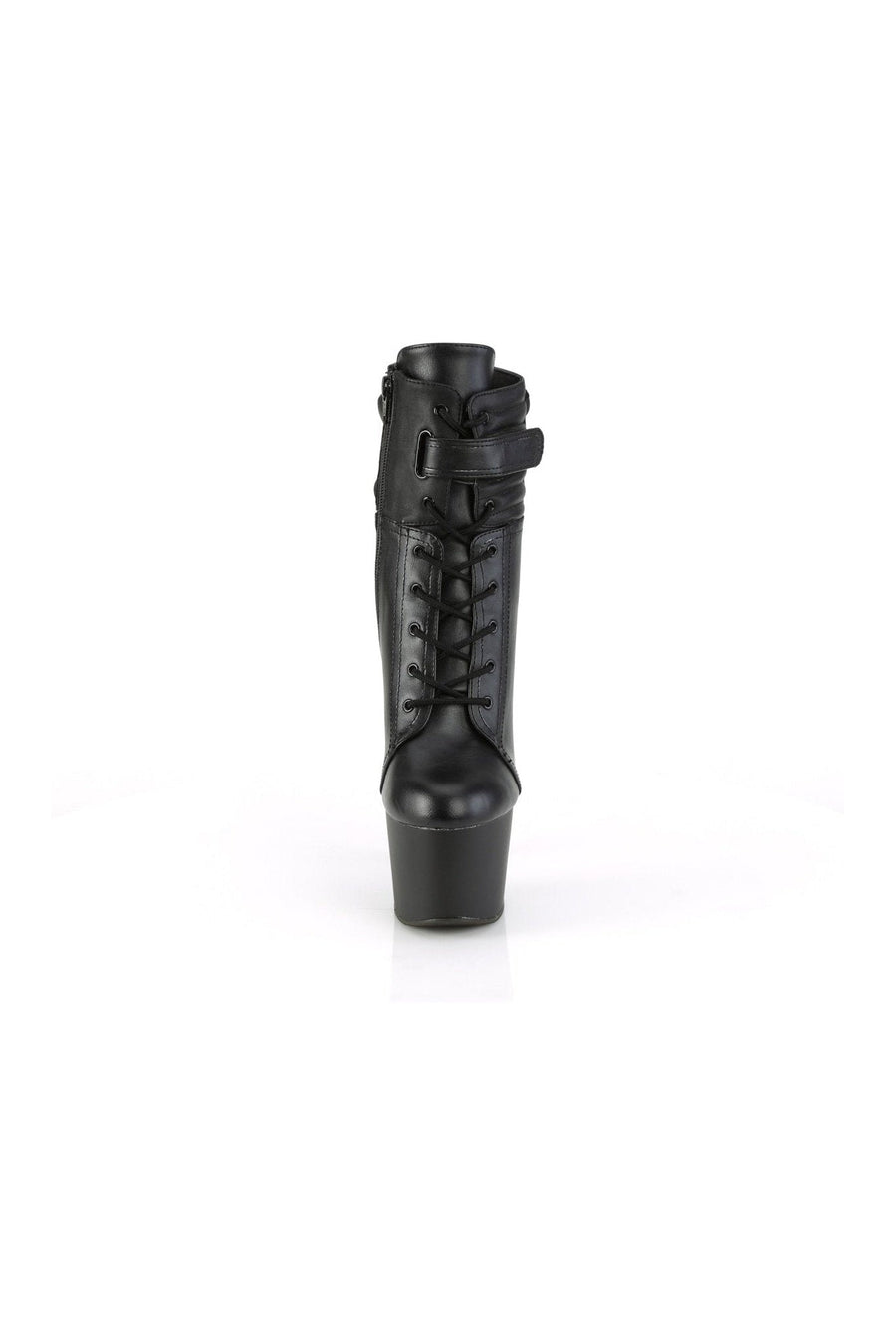 Pleaser ADORE-1020POUCH Ankle Boot in Black Faux Leather