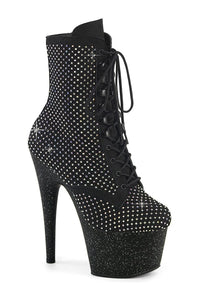 Pleaser ADORE-1020RM Black Faux Suede Ankle Boot in Black Faux Suede from SexyShoes.com