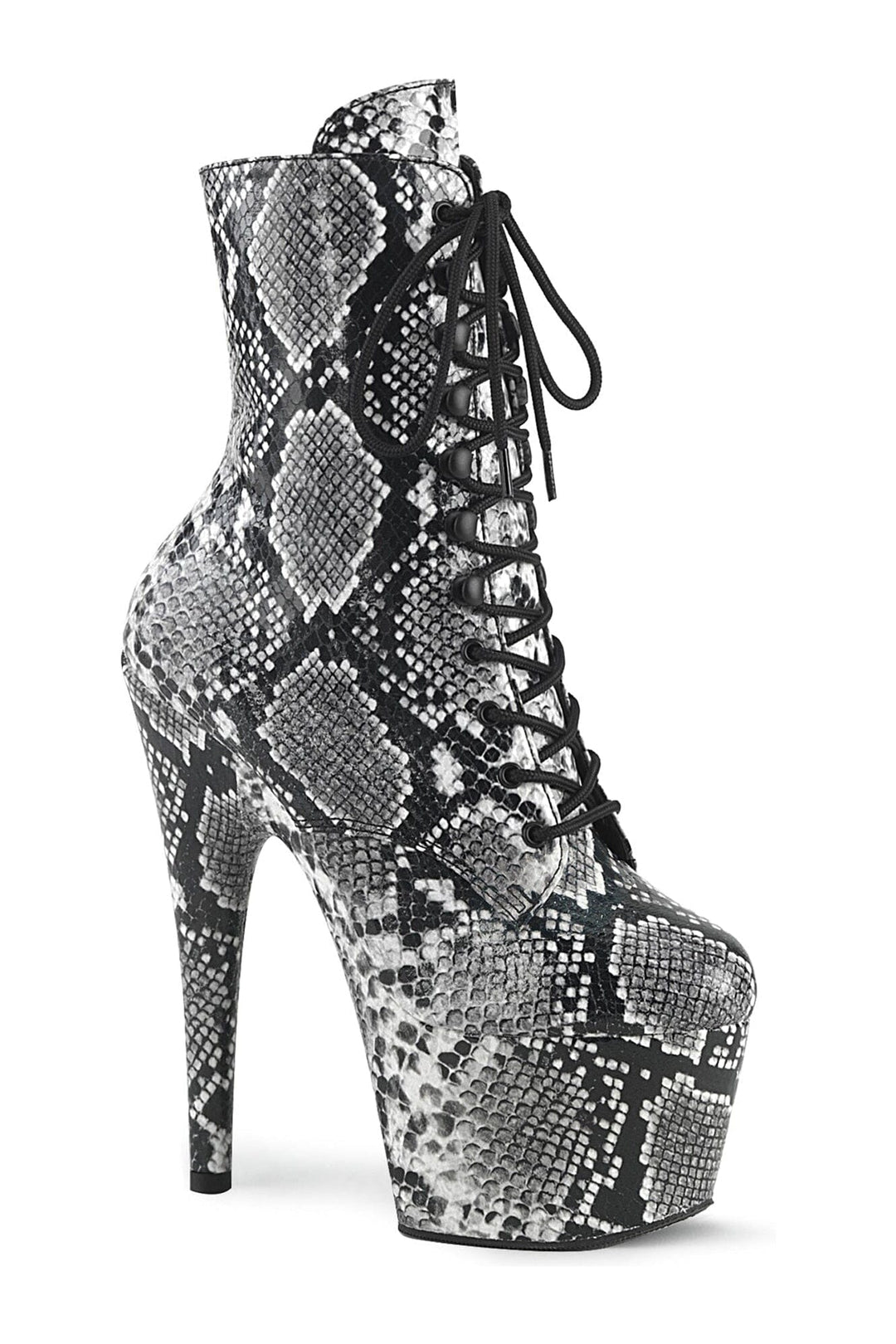 Pleaser ADORE-1020SPWR Black Faux Leather Knee Boot in Black Faux Leather from SexyShoes.com