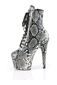 Pleaser ADORE-1020SPWR Black Faux Leather Knee Boot in Black Faux Leather