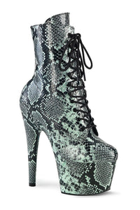 Pleaser ADORE-1020SPWR Green Faux Leather Knee Boot in Green Faux Leather from SexyShoes.com