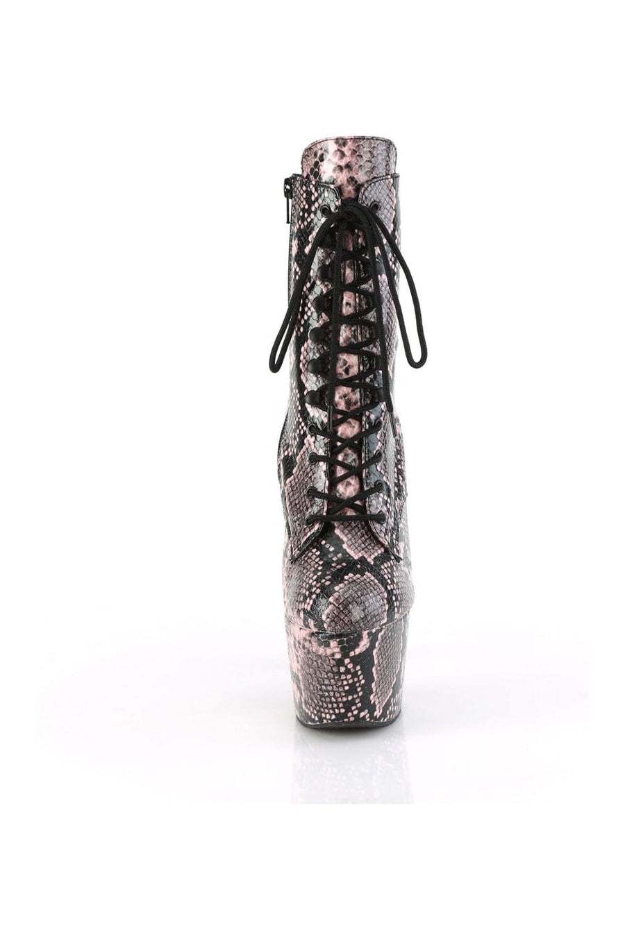 Pleaser ADORE-1020SPWR Pink Faux Leather Knee Boot in Pink Faux Leather