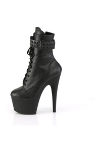 Pleaser ADORE-1020STR Ankle Boot in Black Faux Leather