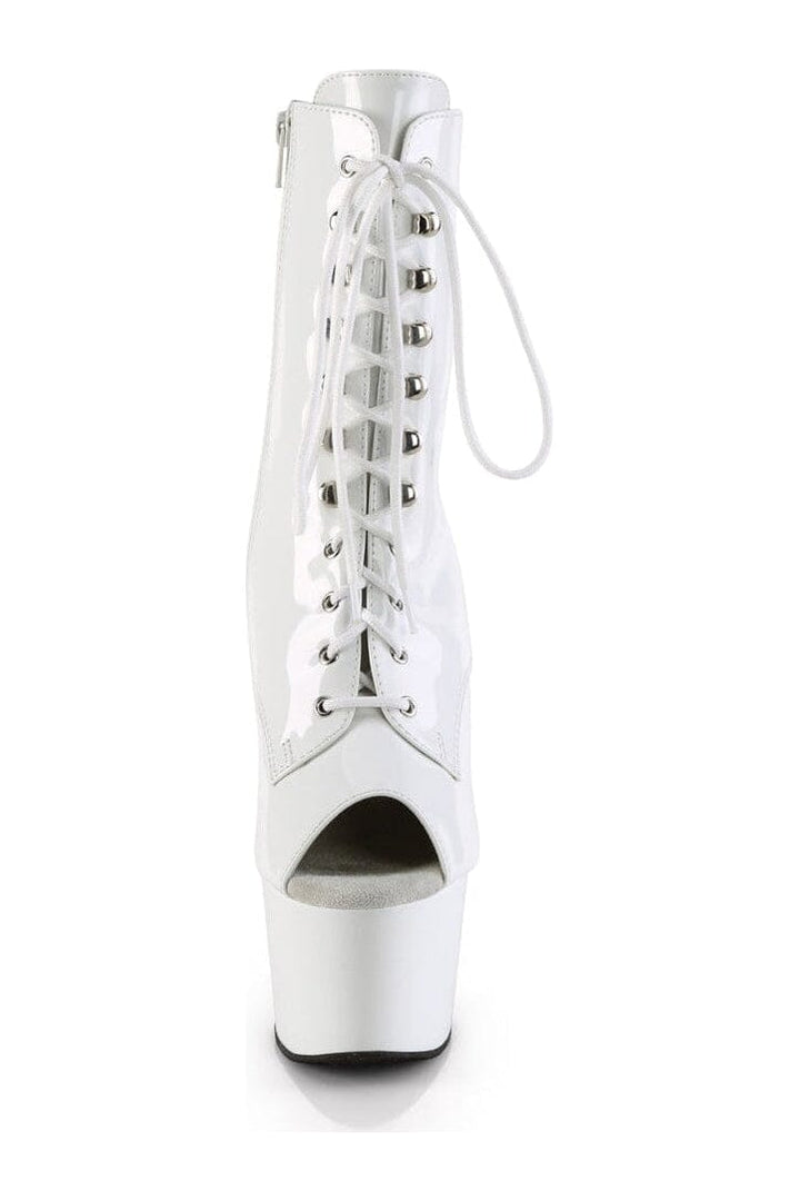 ADORE-1021 White Patent Ankle Boot
