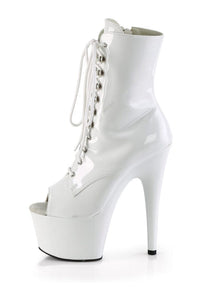 Pleaser ADORE-1021 White Patent Ankle Boot in White Patent