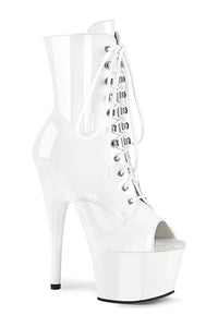 Pleaser ADORE-1021 White Patent Ankle Boot in White Patent from SexyShoes.com