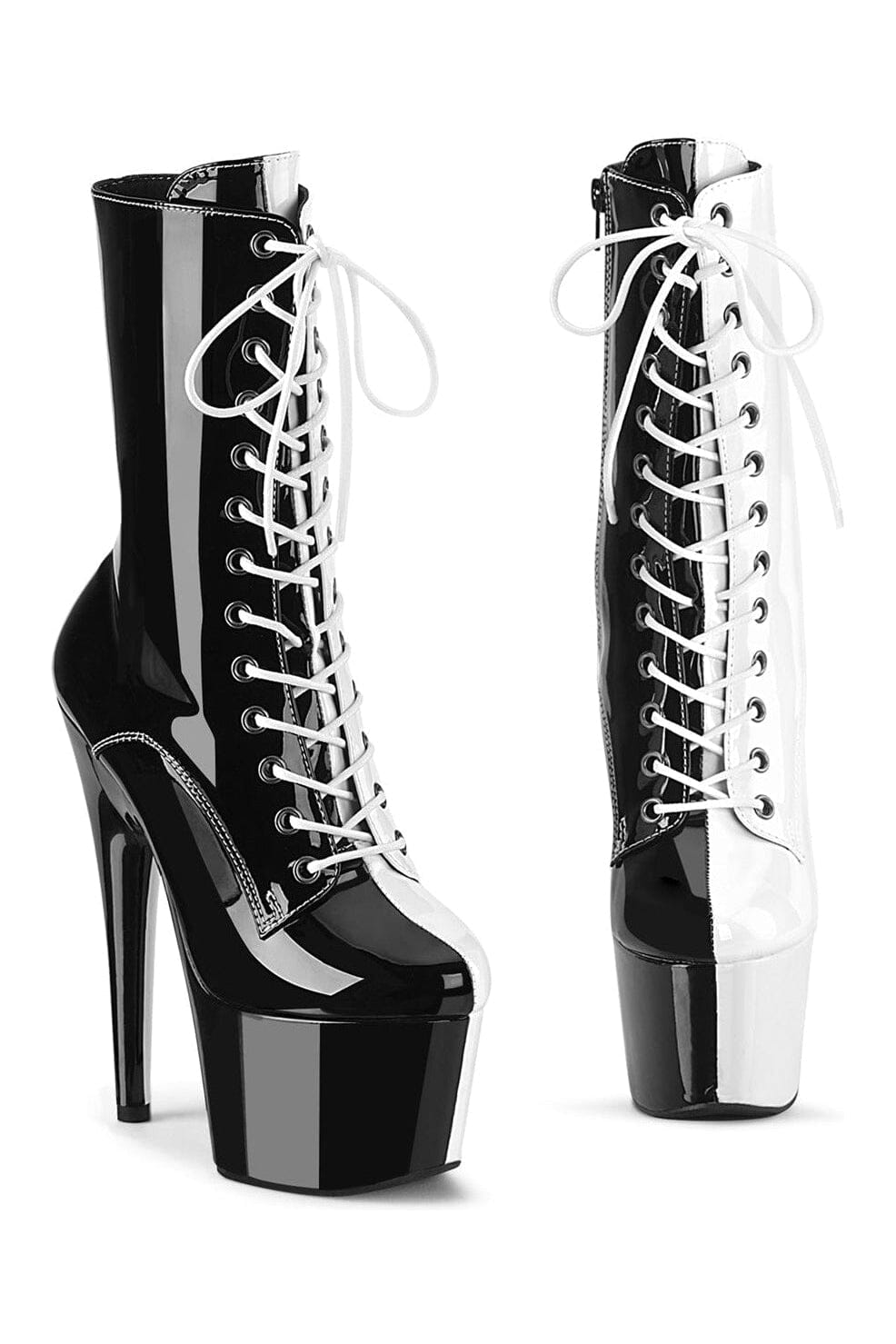 ADORE-1040TT Black Patent Ankle Boot-Ankle Boots-Pleaser-Black-10-Patent-SEXYSHOES.COM