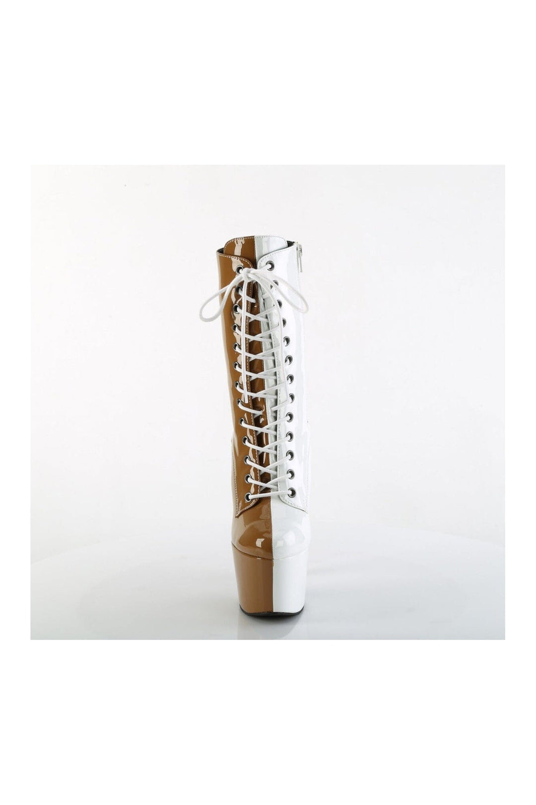 Pleaser ADORE-1040TT Grey Patent Ankle Boot in Grey Patent