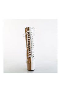 Pleaser ADORE-1040TT Grey Patent Ankle Boot in Grey Patent