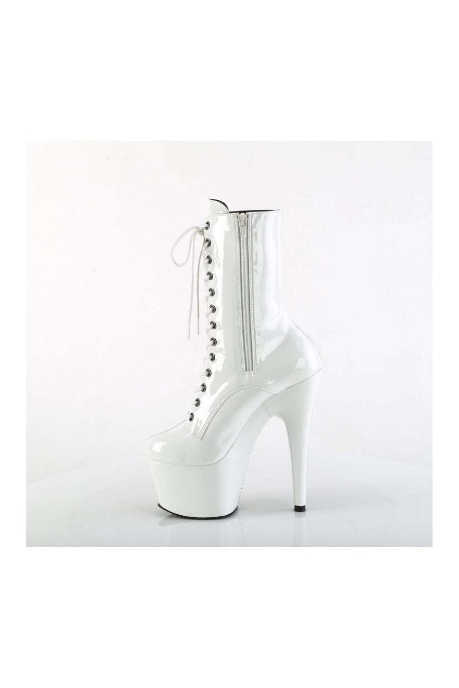 Pleaser ADORE-1040TT Grey Patent Ankle Boot in Grey Patent