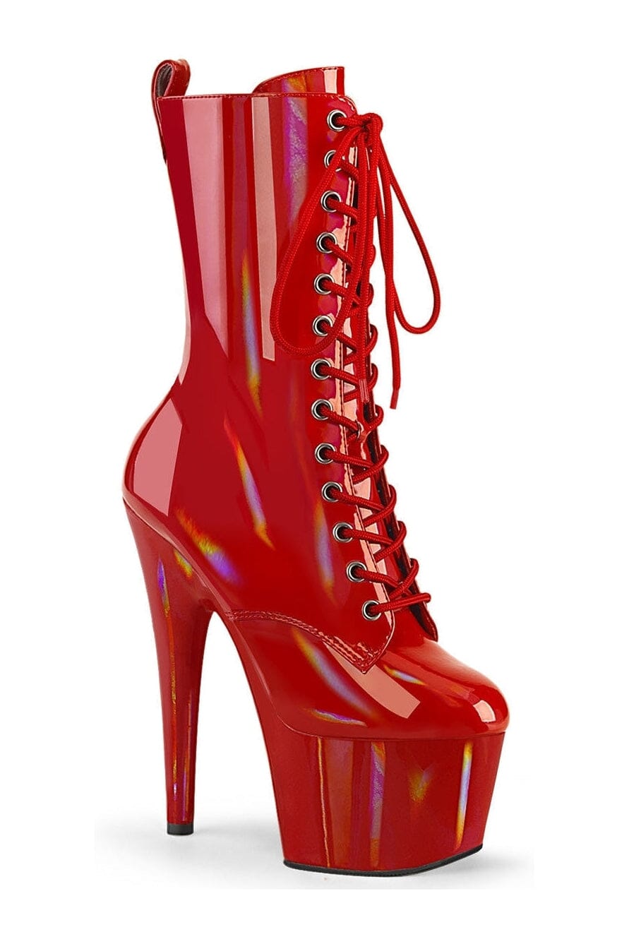 Pleaser Red Ankle Boots Platform Stripper Shoes | Buy at Sexyshoes.com