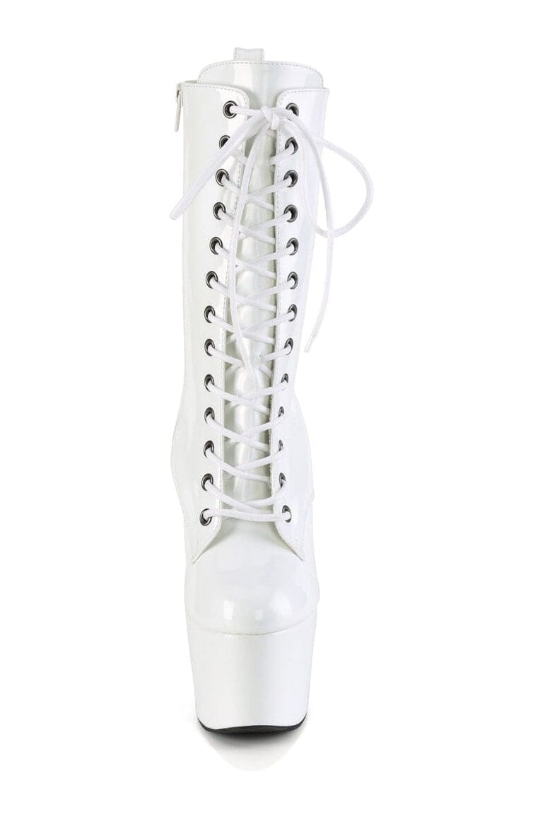 ADORE-1040WR-HG White Patent Ankle Boot-Ankle Boots-Pleaser-SEXYSHOES.COM