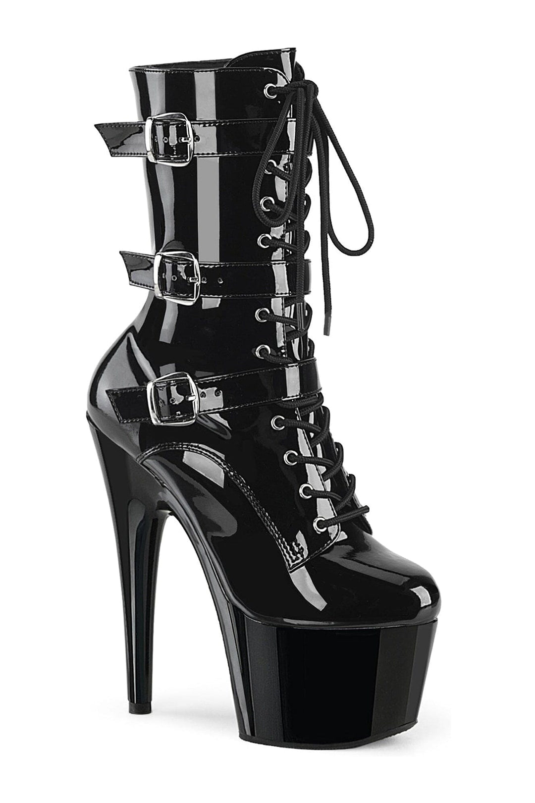 ADORE-1043 Black Patent Ankle Boot-Ankle Boots-Pleaser-Black-10-Patent-SEXYSHOES.COM