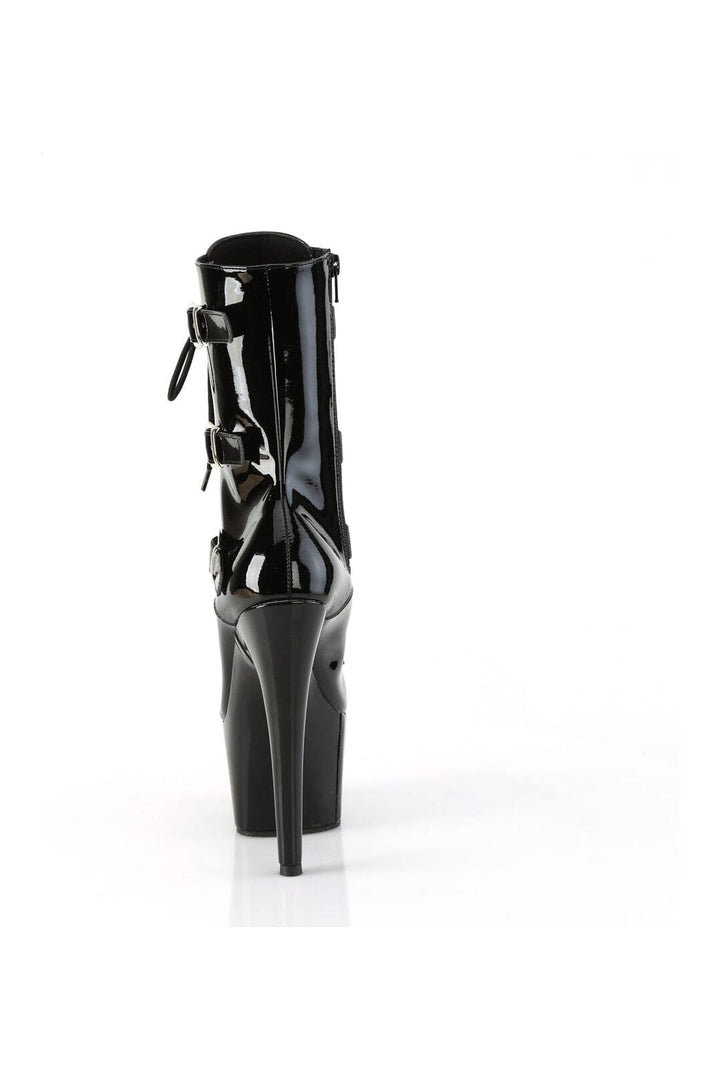 ADORE-1043 Black Patent Ankle Boot-Ankle Boots-Pleaser-SEXYSHOES.COM