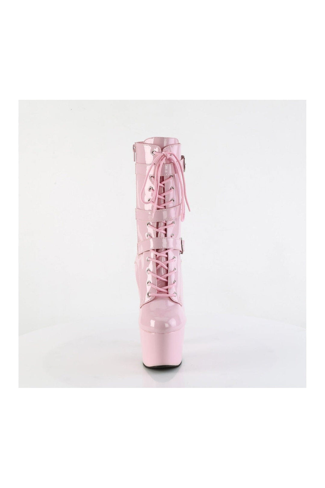 Pleaser ADORE-1043 Pink Patent Ankle Boot in Pink Patent