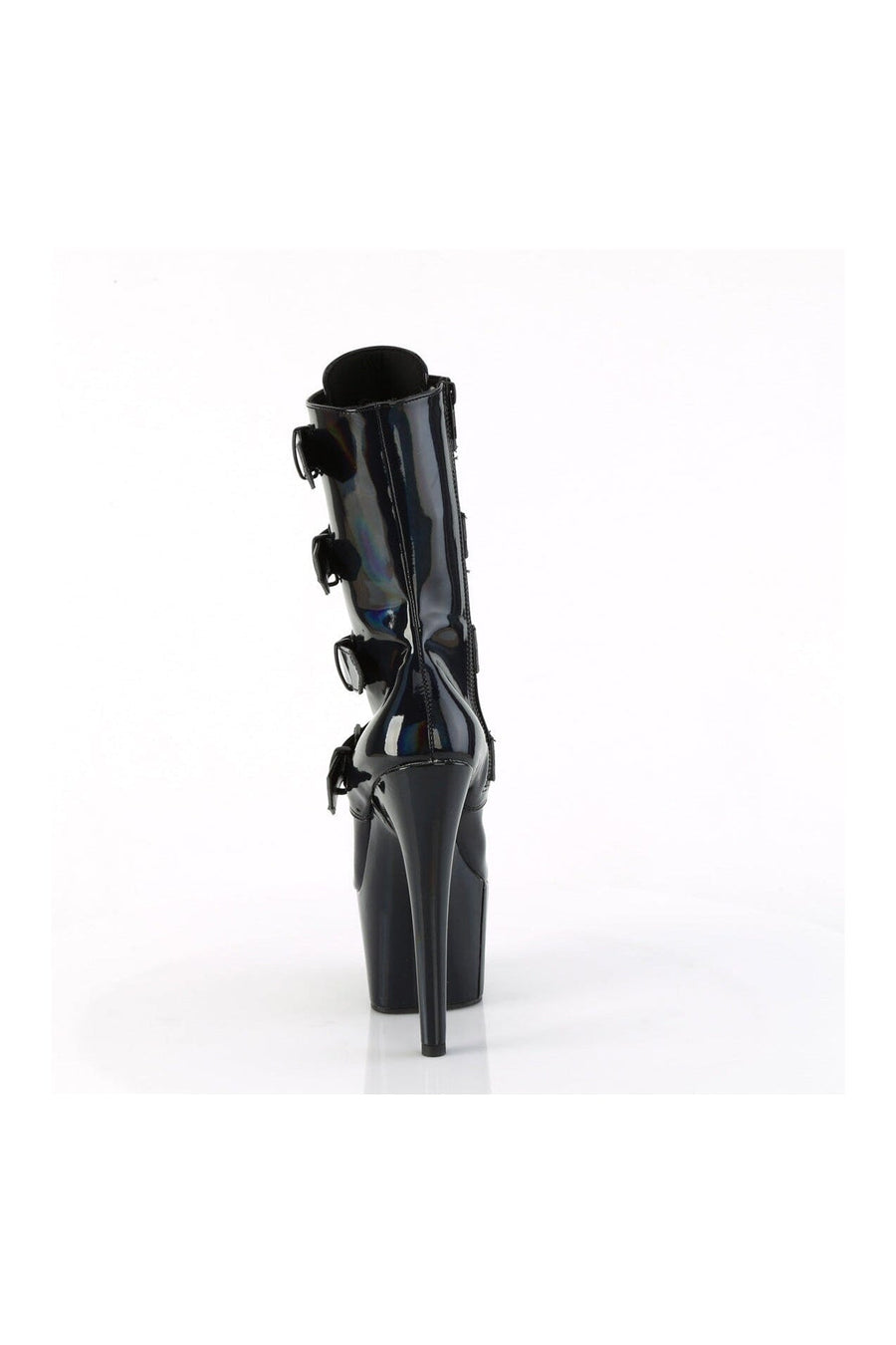 Pleaser ADORE-1046 Black Patent Ankle Boot in Black Patent