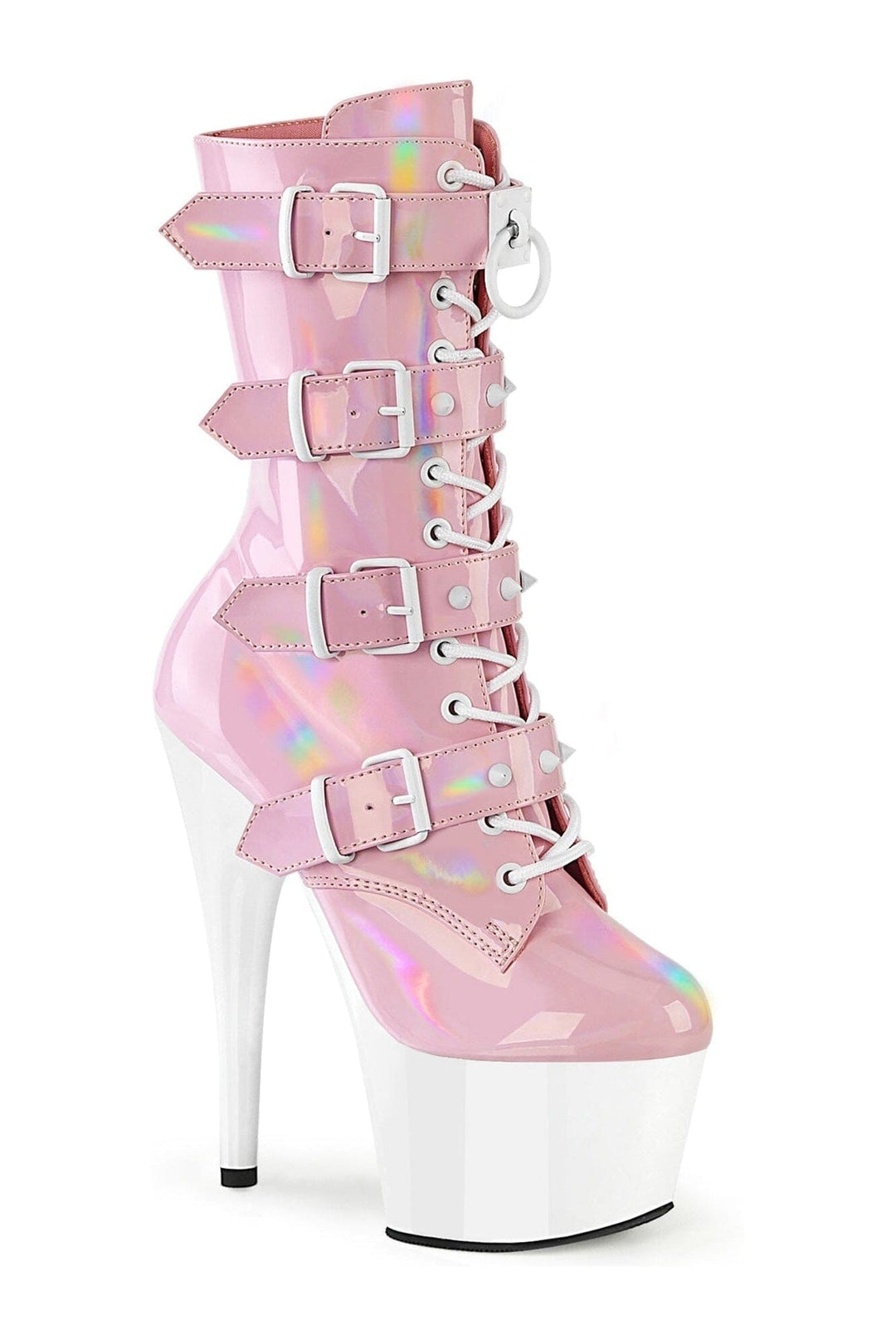ADORE-1046TT Pink Patent Ankle Boot-Ankle Boots-Pleaser-Pink-10-Patent-SEXYSHOES.COM