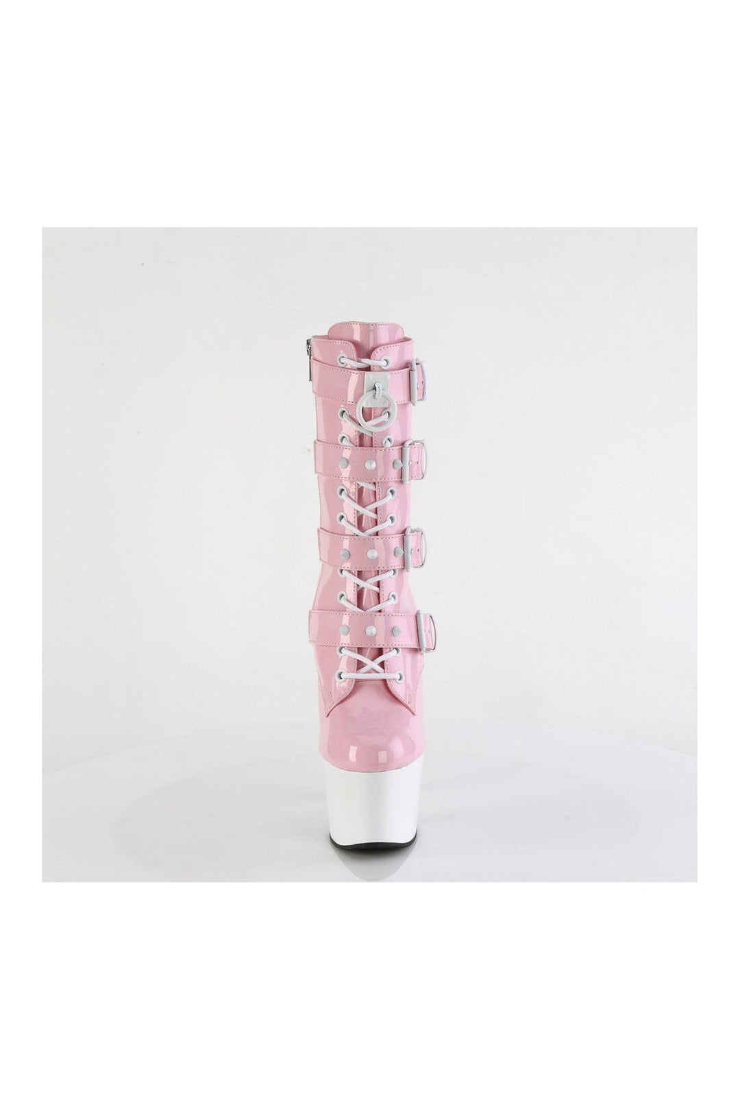 Pleaser ADORE-1046TT Pink Patent Ankle Boot in Pink Patent