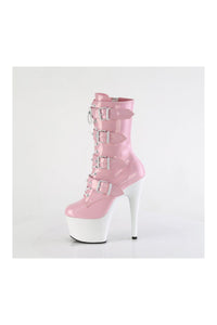 Pleaser ADORE-1046TT Pink Patent Ankle Boot in Pink Patent