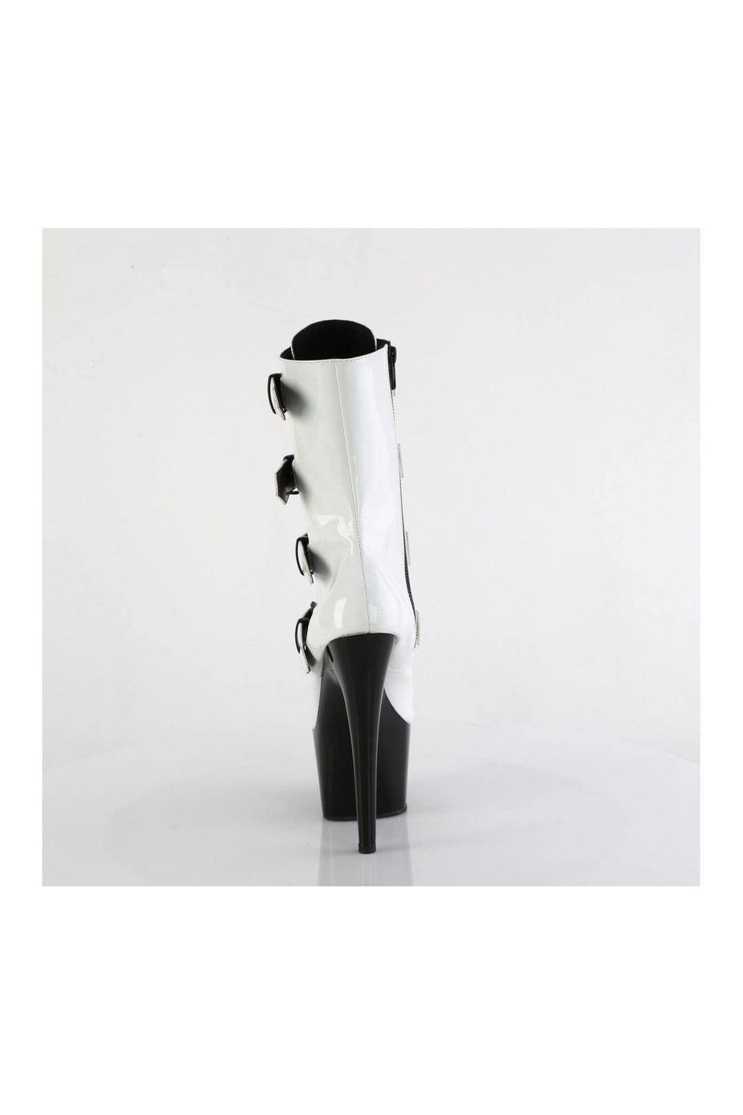 Pleaser ADORE-1046TT White Patent Ankle Boot in White Patent