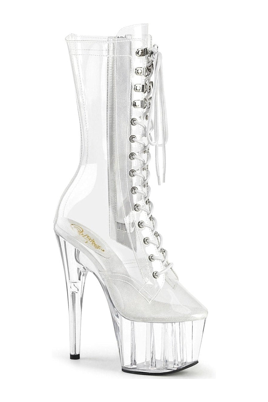 ADORE-1050C Ankle Boot | Clear Vinyl-Ankle Boots-Pleaser-Clear-7-Vinyl-SEXYSHOES.COM