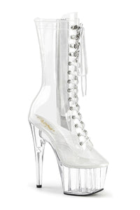 Pleaser ADORE-1050C Ankle Boot in Clear Vinyl from SexyShoes.com