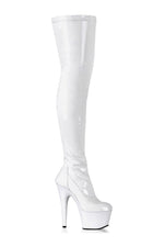 ADORE-3000 White Patent Thigh Boot