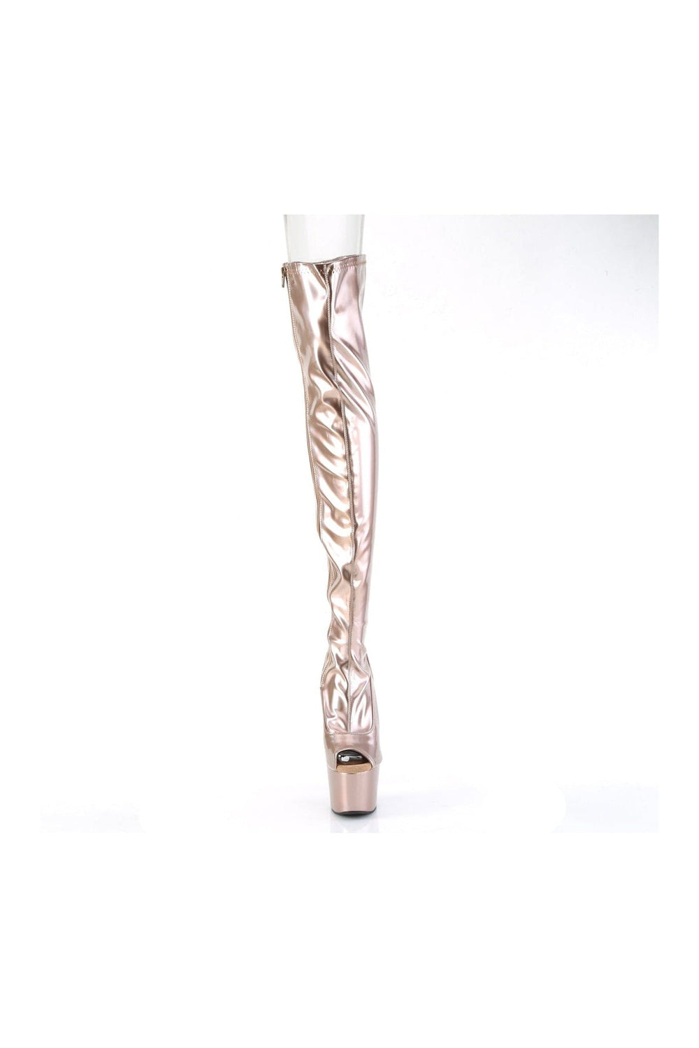 ADORE-3011HWR Rose Gold Hologram Thigh Boot-Thigh Boots-Pleaser-SEXYSHOES.COM
