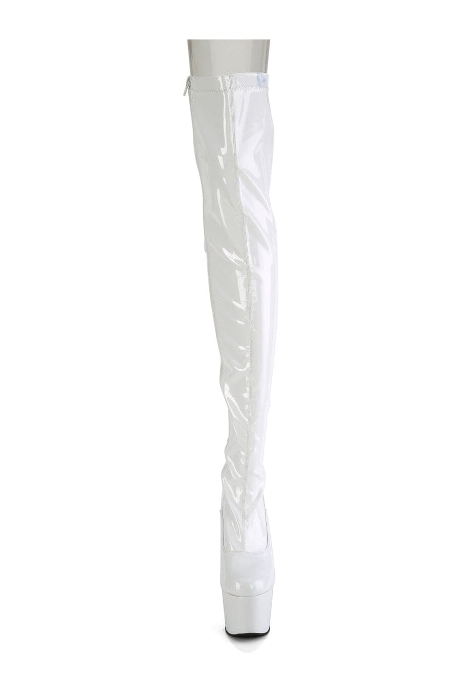 ADORE-3063 White Patent Thigh Boot-Thigh Boots-Pleaser-SEXYSHOES.COM