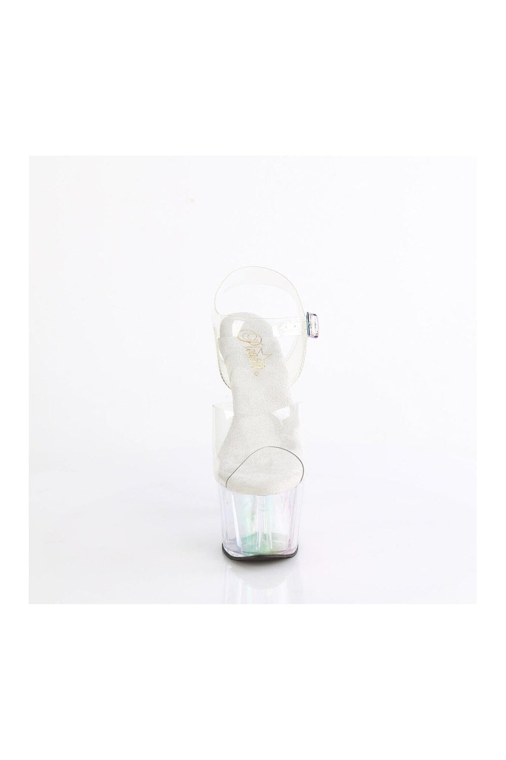 Pleaser ADORE-708HT Clear Vinyl Sandal in Clear Vinyl