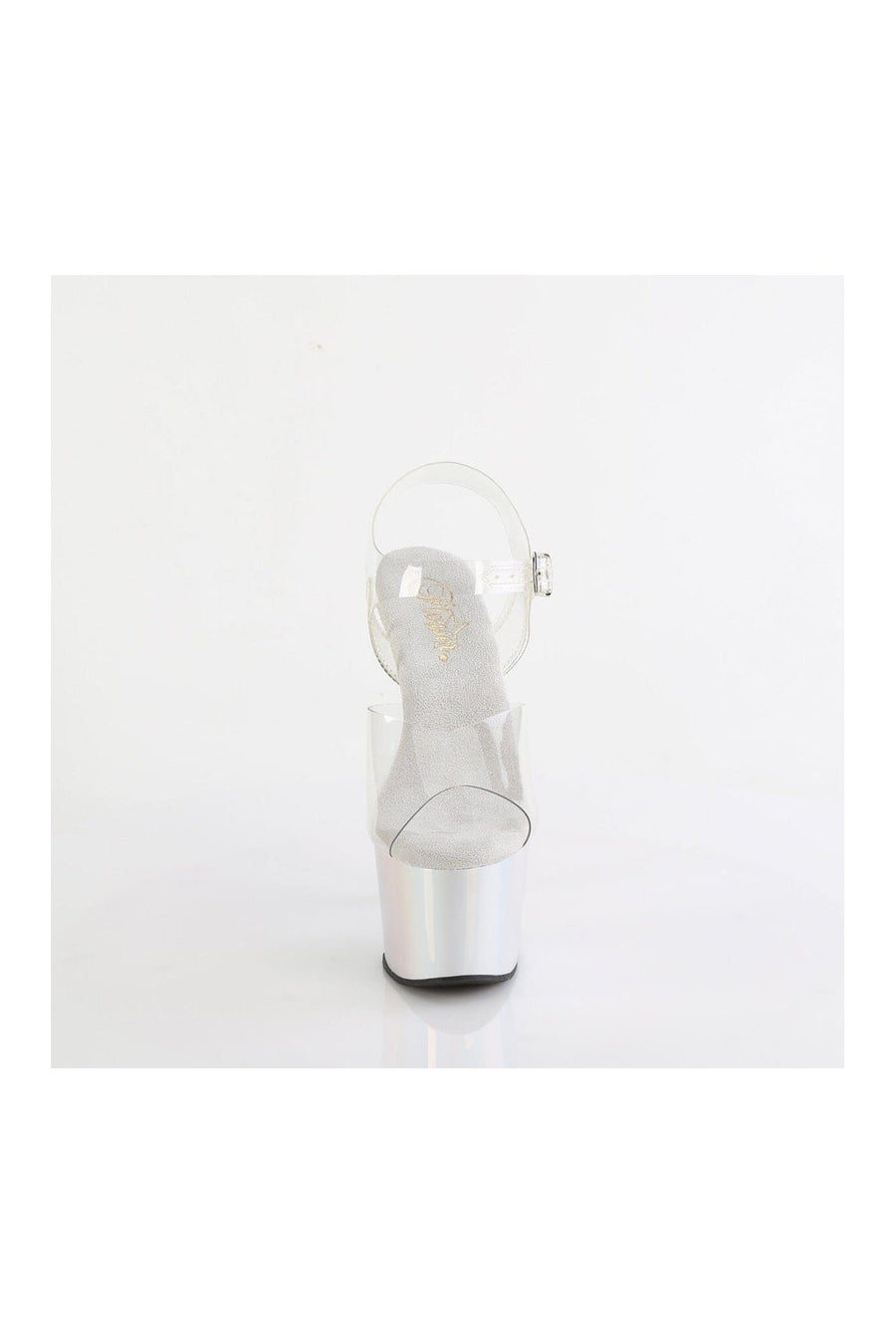 Pleaser ADORE-708LQ Clear Vinyl Sandal in Clear Vinyl