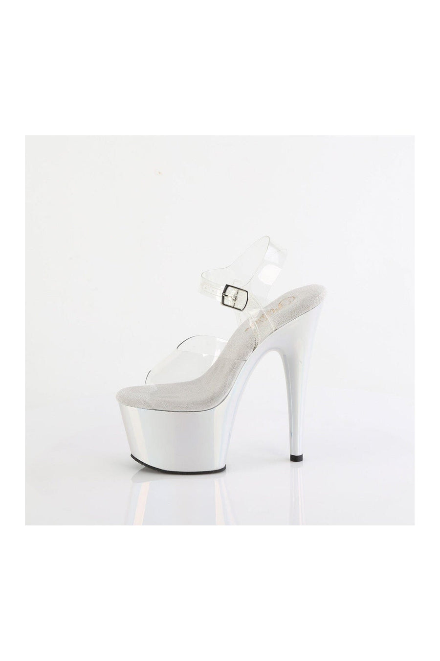 Pleaser ADORE-708LQ Clear Vinyl Sandal in Clear Vinyl