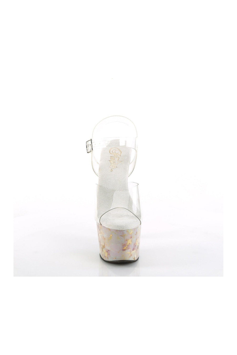 Pleaser ADORE-708MB Sandal in Clear Vinyl