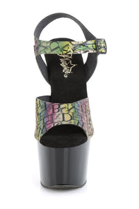 Pleaser ADORE-708N-LTP Sandal in Green Faux Leather