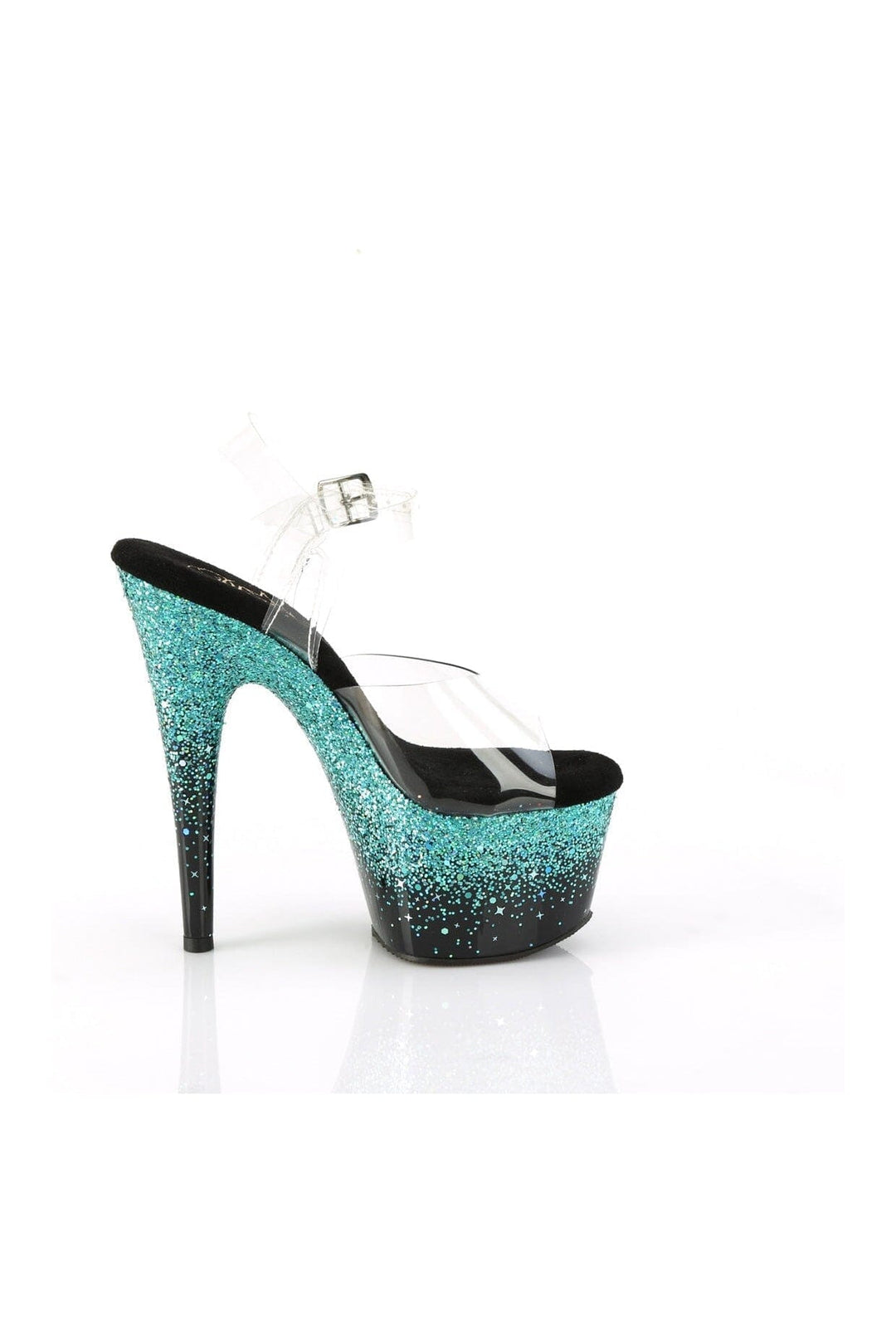 Pleaser ADORE-708SS Clear Vinyl Sandal in Clear Vinyl