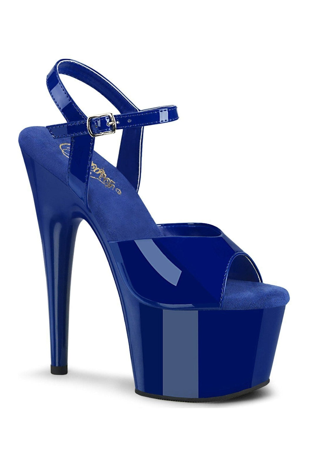 ADORE-709 Sandal | Blue Patent-Sandals-Pleaser-Blue-7-Patent-SEXYSHOES.COM