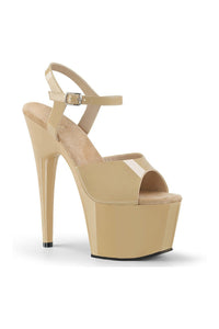 Pleaser ADORE-709 Sandal in Nude Patent from SexyShoes.com