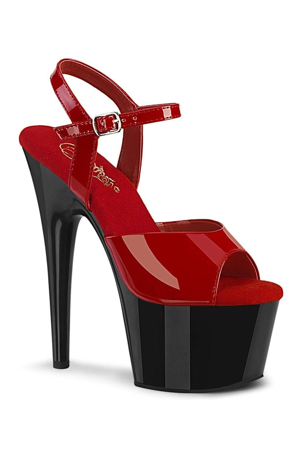 ADORE-709 Sandal | Red Patent-Sandals-Pleaser-Red-6-Patent-SEXYSHOES.COM