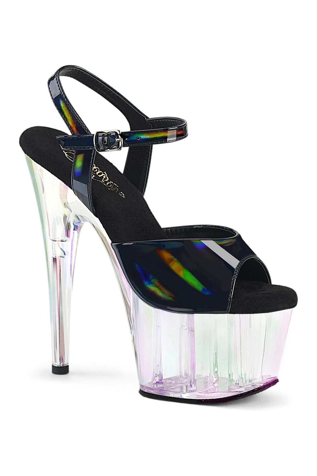 ADORE-709HT Black Hologram Sandal-Sandals-Pleaser-Black-10-Hologram-SEXYSHOES.COM