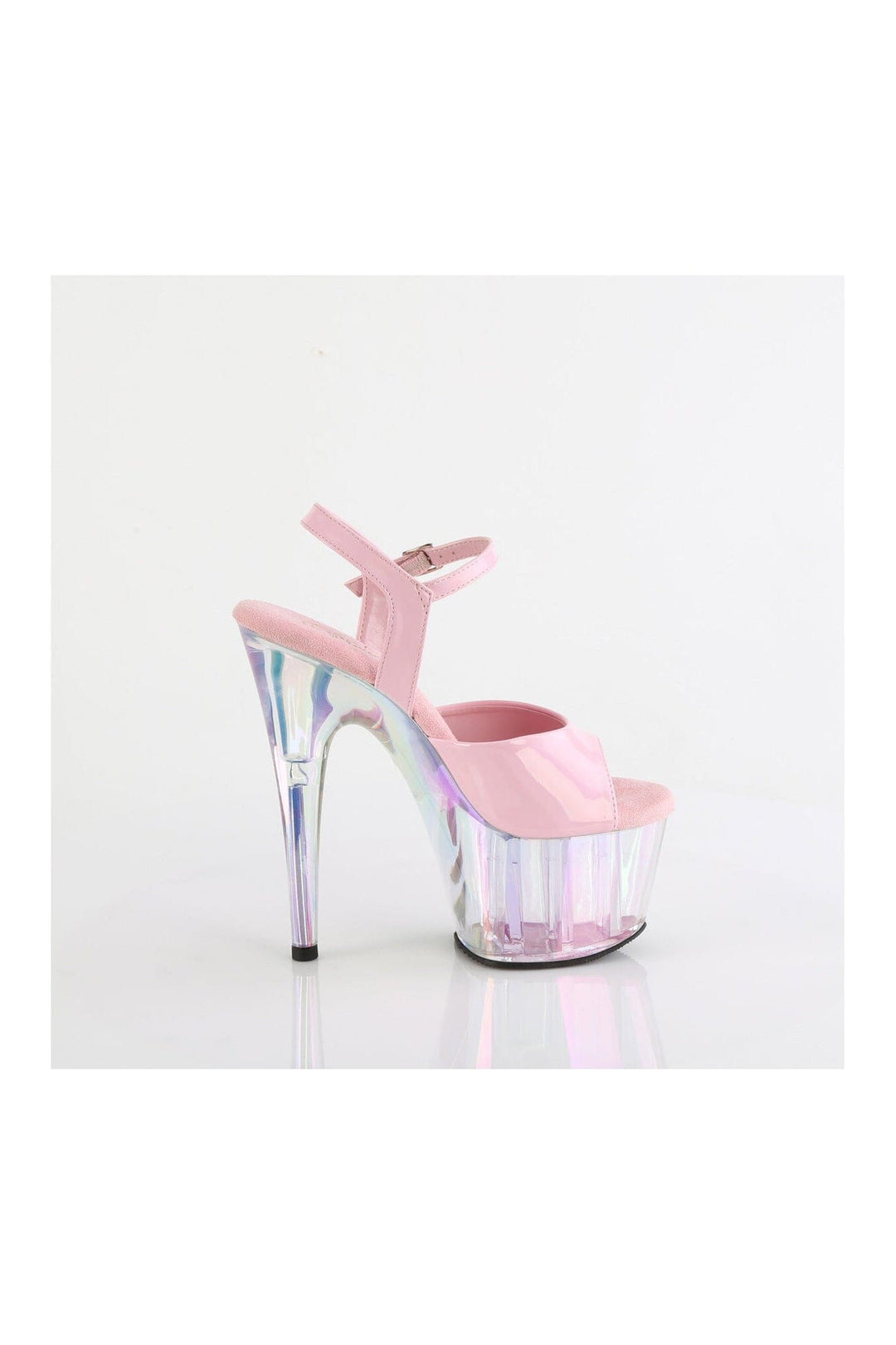 Pleaser ADORE-709HT Pink Hologram Sandal in Pink Hologram