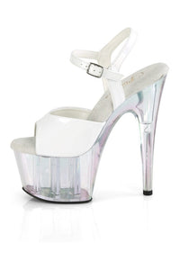 Pleaser ADORE-709HT White Hologram Sandal in White Hologram