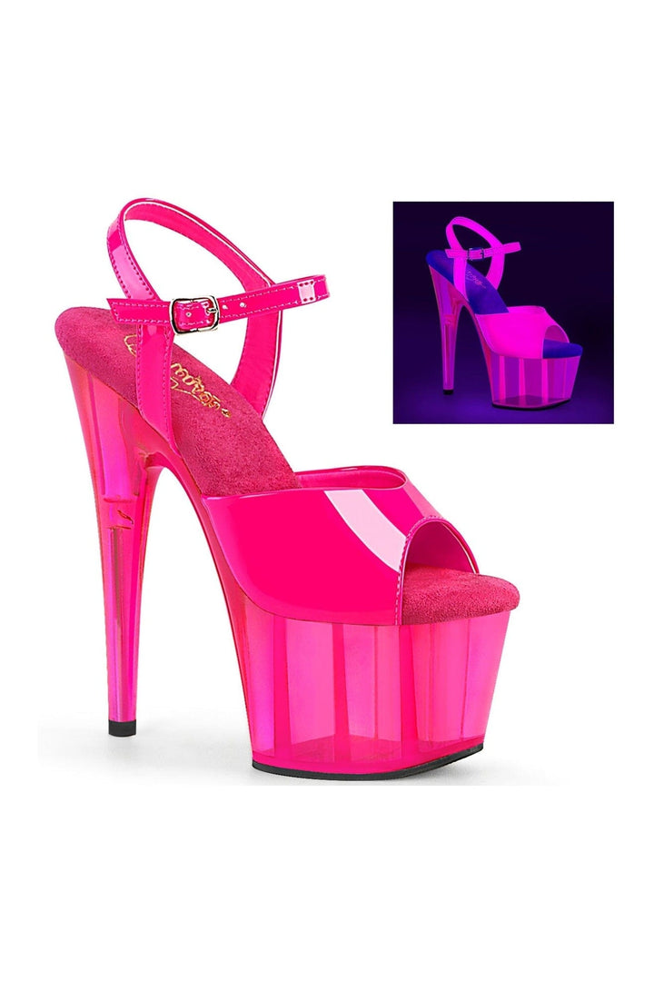 ADORE-709UVT Fuchsia Patent Sandal-Sandals-Pleaser-Fuchsia-10-Patent-SEXYSHOES.COM