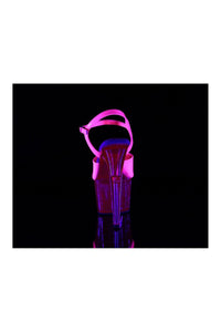 Pleaser ADORE-709UVT Fuchsia Patent Sandal in Fuchsia Patent