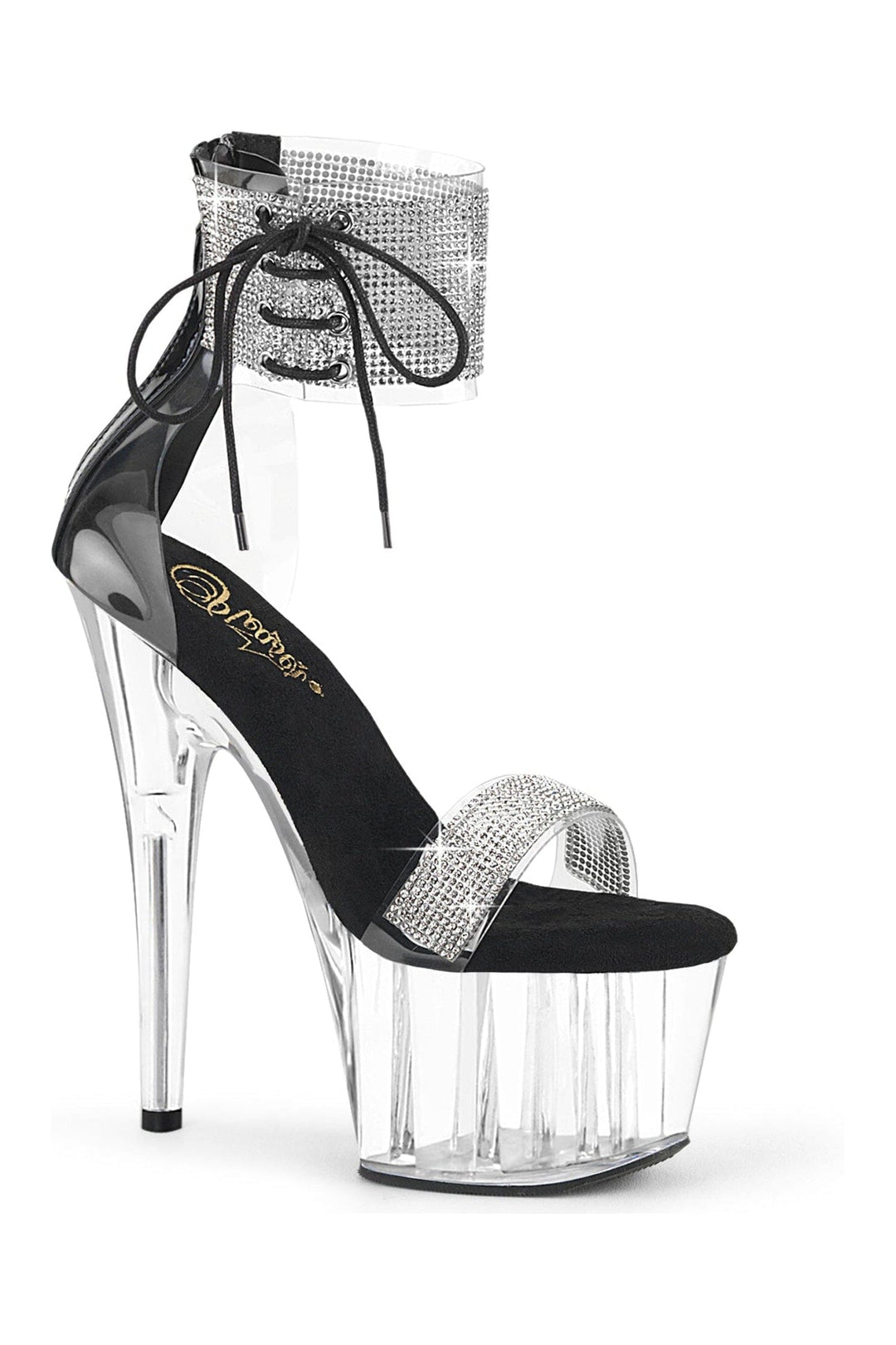 Pleaser ADORE-727RS Clear Vinyl Sandal in Clear Vinyl from SexyShoes.com