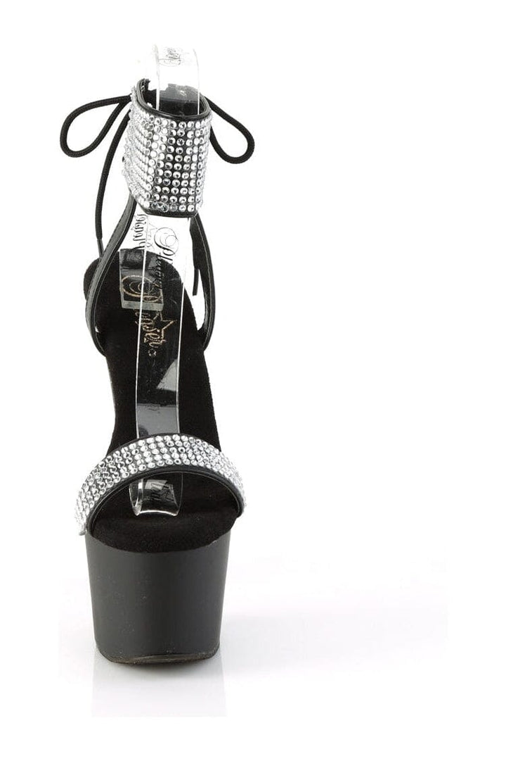 ADORE-770 Black Faux Leather Sandal